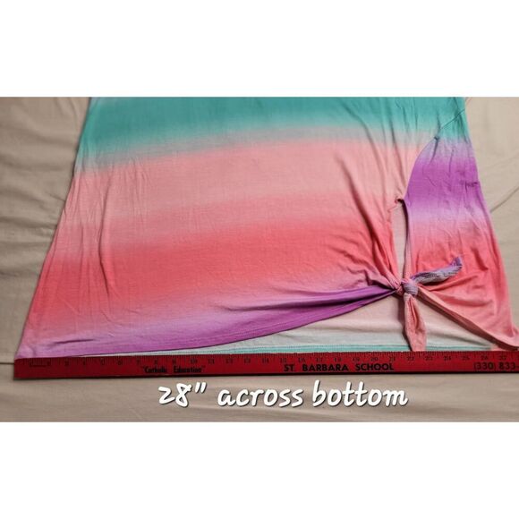 Christian God plus size God top women's rainbow cold shoulder 2x  trendy 22 - Picture 3 of 6